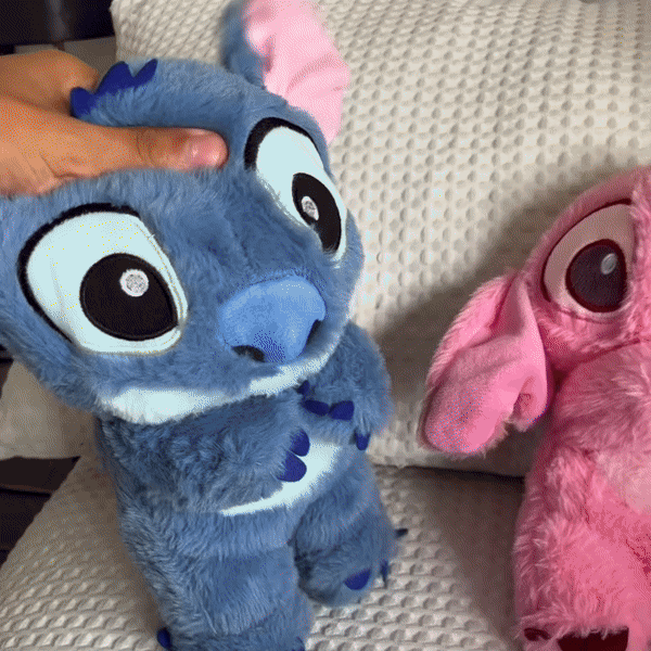 Alohana - Compagnons anti-stress Stitch & Angel Lumineux - Peluche apaisante