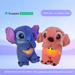 Alohana - Compagnons anti-stress Stitch & Angel Lumineux - Peluche apaisante